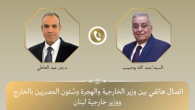 اتصال هاتفي بين وزير الخارجية والهجرة ونظيره اللبناني