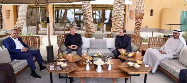 الرئيس يلتقي بملك الأردن وولي عهد أبو ظبي ورئيس وزراء العراق
