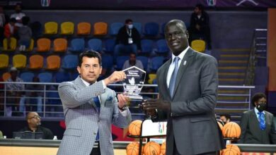 صبحي يشهد افتتاح بطولة أفريقيا للسلة