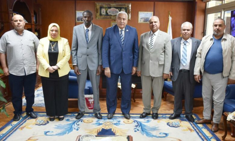 رئيس جامعة مدينة السادات يستقبل وفداً من وزارة التعليم العالي والبحث العلمي بدولة ليبيا الشقيقه