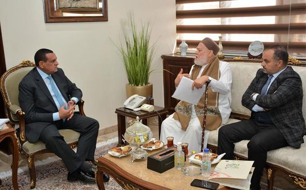 آمنة يستقبل الدكتور على جمعة ورئيس مؤسسة أجيال مصر