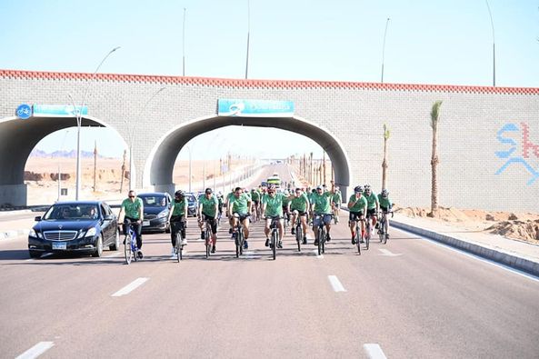 صبحي يطلق المهرجان الرياضي للدراجات وسط مشاركة 1500 شاب وفتاة من دول العالم