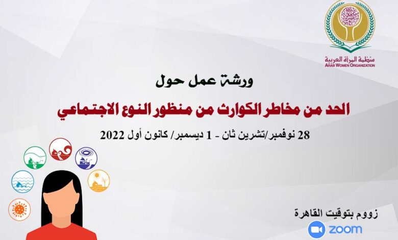 ورشة عمل الحد من مخاطر الكوارث من منظور النوع الاجتماعي