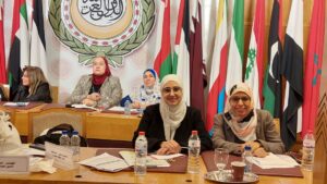 الإعلامية-عبير-سلامة-في-جامعة-الدول-العربية