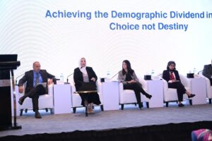 القباج تشارك في إطلاق التقرير الديموغرافي في مصر