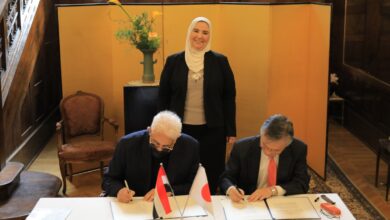 القباج تشهد توقيع اتفاقية تعاون بين السفارة اليابانية بالقاهرة وجمعية تكاتف للتنمية