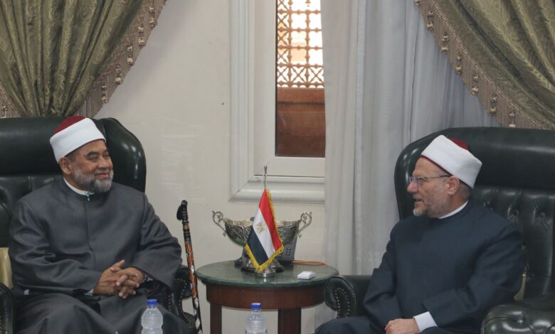 مفتي الجمهورية يستقبل وفدًا تايلانديًّا رفيع المستوى لبحث تعزيز التعاون الإفتائي