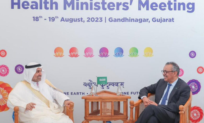 وزير الصحة السعودي يشارك في اجتماعات وزراء الصحة والمالية لمجموعة العشرين بالهند