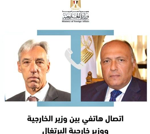 وزير الخارجية يتلقى اتصالاً من نظيره البرتغالي