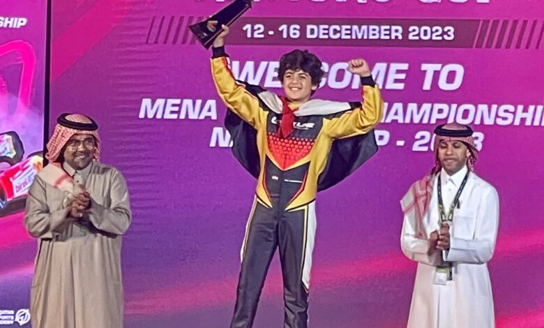 الطفل المصري زين الحمصاني يحقق المركز الأول ببطولة كأس الأمم للكارتينج