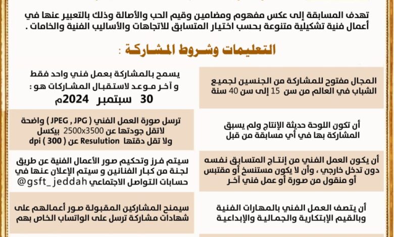 إطلاق جائزة مسابقة الفنان التشكيلي هشام بنجابي في الفن التشكيلي