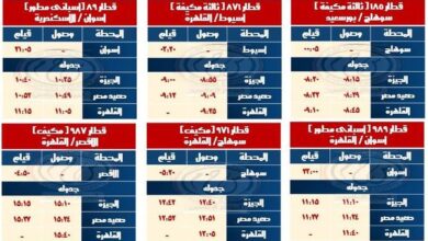 السكة الحديد تعلن قيام و إنتهاء قطارات النوم بمحطة قطارات صعيد مصر