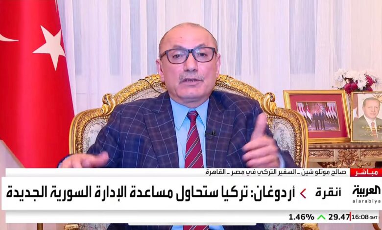 السفير موطلو شن: أردوغان زار مصر للمرة الثانية هذا العام وهذا يعبر عن العلاقات المتنامية بين مصر وتركيا أهم بلدين ‏في شرق المتوسط.