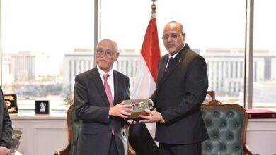 "جبران" يلتقي سفير اليابان لدى مصر لتفعيل التعاون المشترك في مجالات التدريب وتنقل الأيدي العاملة