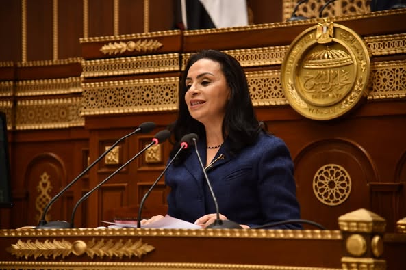 د. مايا مرسي تشارك في جلسة مجلس الشيوخ حول مناقشة تقرير "مستقبل سياسات الحماية الاجتماعية من الاحتياج إلى التمكين"