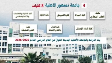 الجامعات الأهلية الجديدة – جامعة دمنهور الأهلية