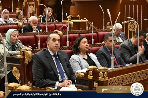 المستشار محمود فوزي يحضر جلسة مجلس الشيوخ لمناقشة طلبي مناقشة عامة بشأن برامج الحماية الاجتماعية والسياسات الاجتماعية المطبقة