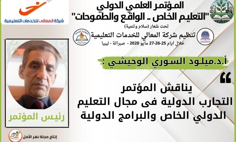 المؤتمر الدولي التعليم الخاص بين "الواقع والطموحات"