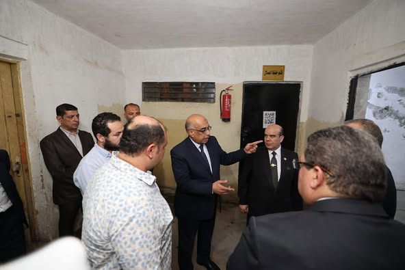 وزير العدل يتفقد أعمال تطوير محكمة جنوب الجيزة الابتدائية
