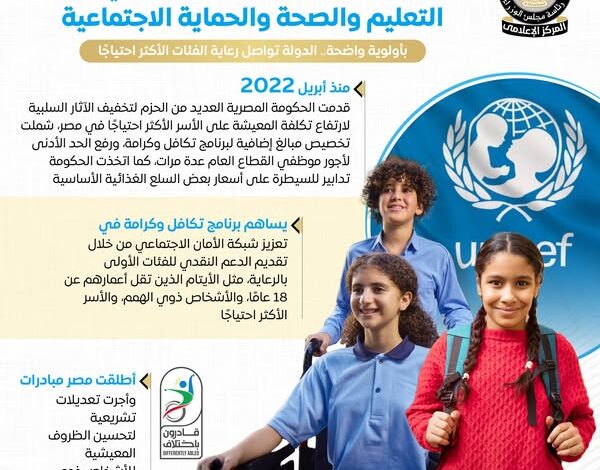 إصلاحات نوعية في مجالات التعليم والصحة والحماية الاجتماعية