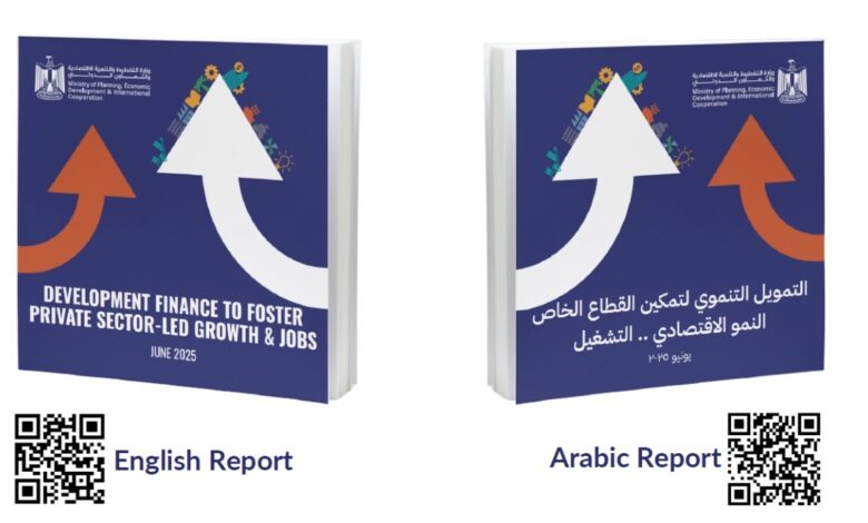 المشاط تُطلق تقرير التمويل التنموي لتمكين القطاع الخاص.. النمو الاقتصادي والتشغيل
