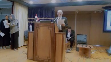 المهندس سعيد اللبان يلقي كلمة د. أشرف عبد العزيز نيابة عنه