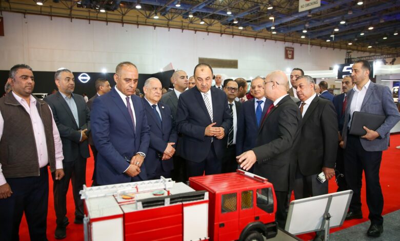 شيمي يشهد افتتاح معرض ومؤتمر الأهرام للنقل في نسخته الثانية ويتفقد الأجنحة المشاركة