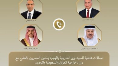 اتصالات لوزير الخارجية والهجرة مع وزراء خارجية العراق والسعودية والبحرين