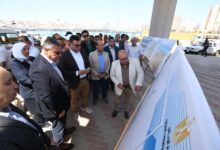 الشربيني ومحافظ الإسكندرية يتفقدان مشروع إنشاء كوبرى 45 محور السادات