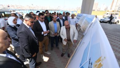 الشربيني ومحافظ الإسكندرية يتفقدان مشروع إنشاء كوبرى 45 محور السادات