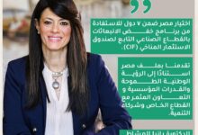 المشاط تُعلن اختيار مصر ضمن 7 دول للاستفادة من برنامج صندوق الاستثمار في المناخ CIF