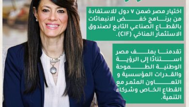 المشاط تُعلن اختيار مصر ضمن 7 دول للاستفادة من برنامج صندوق الاستثمار في المناخ CIF