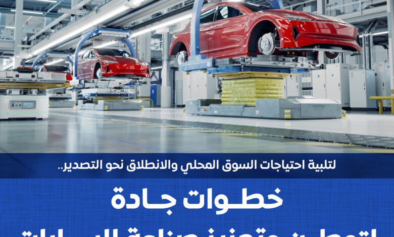 المركز الإعلامي لمجلس الوزراء يستعرض بالإنفوجراف خطوات الدولة لتوطين وتعزيز صناعة السيارات