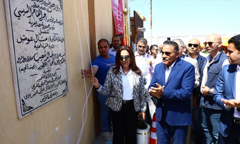 وزيرة التنمية المحلية ومحافظ مطروح يفتتحان مجزر مدينة الحمام المطور بتكلفة 35 مليون جنيه