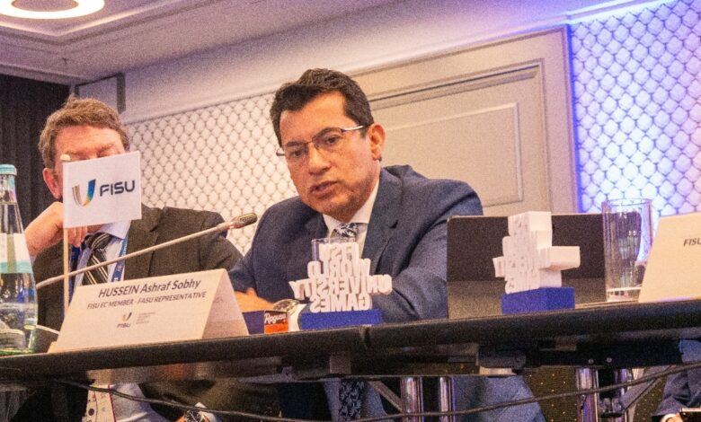 وزير الشباب والرياضة يشارك في اجتماعات الاتحاد الدولي للجامعات بألمانيا