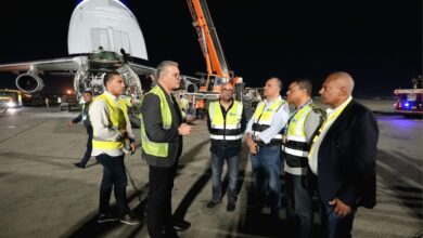 وزير البترول يشهد وصول ذراع التحميل البحري الأخير Loading Arm إلى مطار القاهرة