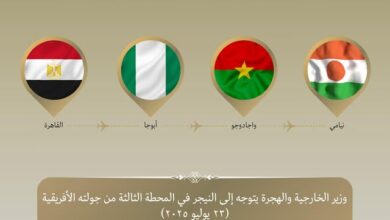 وزير الخارجية والهجرة يتوجه إلى النيجر في المحطة الثالثة من جولته في غرب إفريقيا