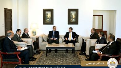 وزيرا الشئون النيابية والزراعة يواصلان التشاور حول مشروع تعديلات قانون التعاونيات الزراعية
