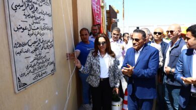 وزيرة التنمية المحلية ومحافظ مطروح يفتتحان مجزر مدينة الحمام المطور بتكلفة 35 مليون جنيه
