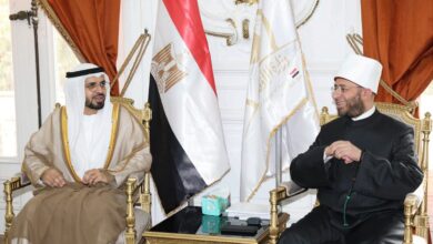 وزير الأوقاف يستقبل رئيس العامة للشئون الإسلامية والأوقاف بدولة الإمارات