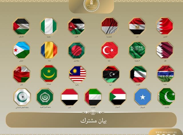 البيان المشترك بشأن التطورات في قطاع غزة