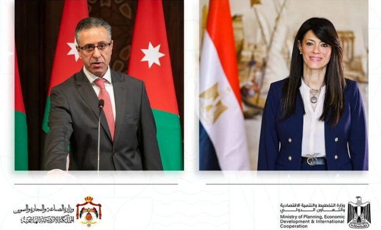 المشاط توجه الشكر لوزير الصناعة والتجارة والتموين الأردني على التنسيق والمتابعة المستمرة لإتمام فعاليات اللجنة العليا المشتركة