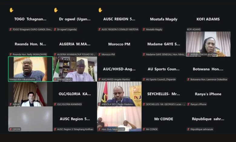 صبحي يشارك عبر الفيديو كونفرانس في اجتماع وزراء الرياضة الأفارقة ويستعرض استعدادات مصر لاستضافة دورة الألعاب الأفريقية 2027