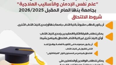 صندوق مكافحة الإدمان يعلن عن شروط التقديم لأول ليسانس متخصص على مستوى الشرق الأوسط لعلم نفس الإدمان