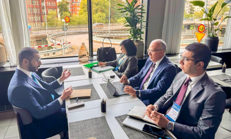 وزير الري يلتقي مساعد وزير الخارجية الإماراتى لشئون الطاقة والاستدامة ضمن فعاليات "الأسبوع العالمي للمياه"