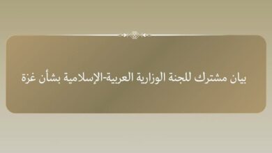 بيان مشترك صادر عن وزراء خارجية اللجنة العربية الإسلامية بشأن غزة