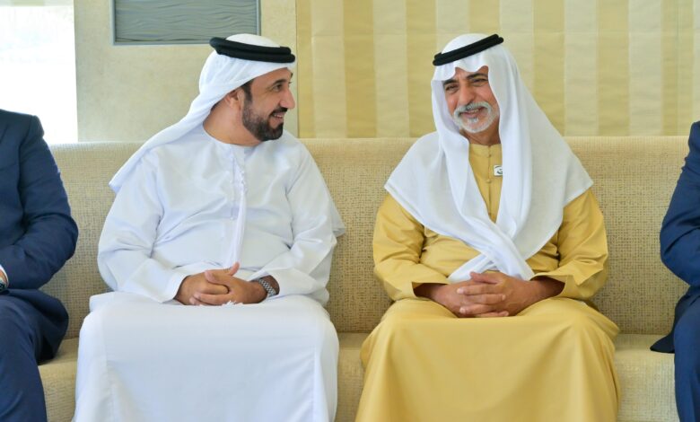الشيخ نهيان بن مبارك يستقبل وفدًا من البرلمان العربي برئاسة اليماحي في مجلسه بأبوظبي