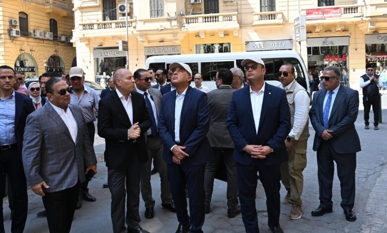 مدبولي يتفقد مشروع تحسين الصورة البصرية للقاهرة الخديوية