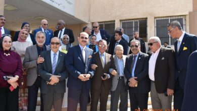 عزب يستقبل اساتذة كليات علوم الرياضة ووفد قطاع علوم الرياضة بالمجلس الأعلى للجامعات