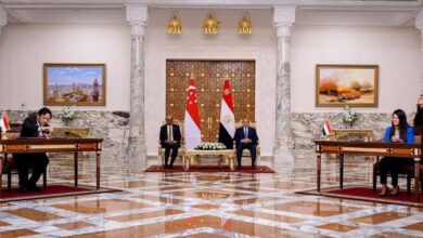 المشاط مصر حريصة على تقوية العلاقات التجارية والاستثمارية والاقتصادية وتبادل الخبرات مع دولة سنغافورة